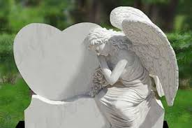 Marble And Granite Weeping Angel Statue