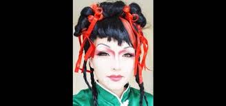 geisha inspired makeup look
