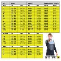 Body Glove Elite Wetsuit Size Chart Images Gloves And