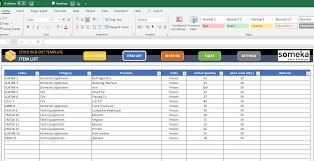 stock inventory tracker excel template