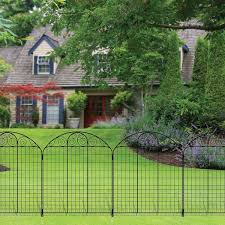 Black Metal Garden Fence Panel