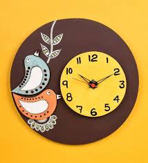 Buy Wooden Wall Clock In Brown At 19
