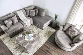 furniture of america bonaventura gray sectional