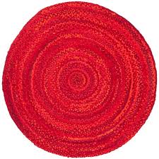 safavieh braided red 4 ft x 4 ft