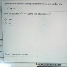 Equation X2 Y 4 Define Y