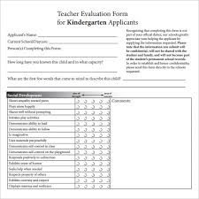 Teacher Evaluation Form 8 Free Samples Examples Formats