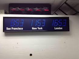 Brg Blue 3 Zone World Clock Clock