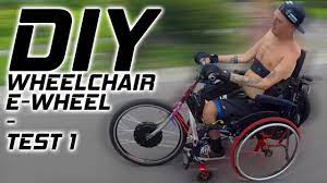 diy wheelchair e wheel test 1 you