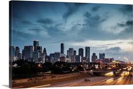 Houston Skyline Texas Wall Art Canvas