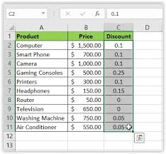 add percene to a number in excel