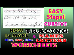make cursive dotted tracing worksheets