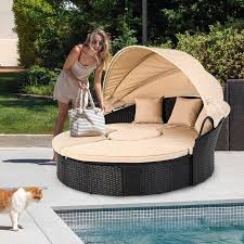 Patio Round Outdoor Daybed With