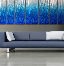 Large Metal Wall Art Blue Flame By