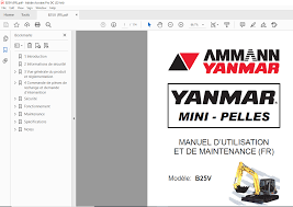 Ammann Yanmar B25V Mini-Pelles Manuel d'utilisation et de Maintenance - PDF  DOWNLOAD (French) - HeyDownloads - Manual Downloads