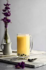 mango milk boba tea the littlest crumb