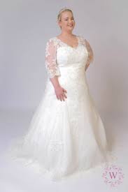 White wise strap plunging neckline wedding dress of lace. Plus Size Wedding Dress Uk Fashion Dresses