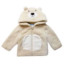 Good Lad Infant Boys Brown Sherpa Bear Face Jacket