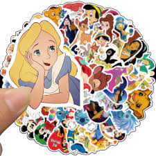 Pegatinas de Mickey Mouse Stitch para niños, 10 30 50 100 piezas de Disney,  pegatinas de princesa, estética, portátil, coche, teléfono, pegatina de  dibujos animados, juguete