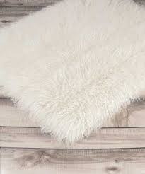 flokatirug white solid color rug 2
