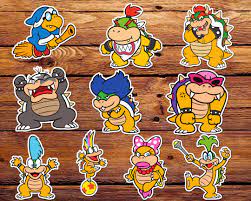 Set of 10 Super Mario Koopalings Bowser Sticker Pack - Etsy Australia