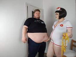 Chubby Feeder Nurse Examines a 500lb Fat Boy 
