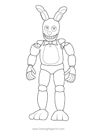 Cawthon seems to understand the psychological factor that the presence of other creatures in the house where you live creates the impression of a tense foreign. Spring Bonnie Fnaf Coloring Page For Kids Free Five Nights At Freddy S Printable Coloring Pages Online For Kids Coloringpages101 Com Coloring Pages For Kids