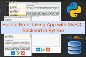 I suppose that there's something already working, i do not want to. Build A Note Taking App With Mysql Backend In Python By Charles Effiong Level Up Coding