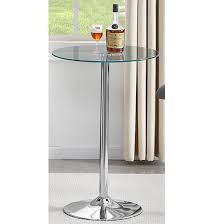 Vetro Bistro Table Round In Clear Glass