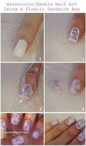 easy way to make marble nail art