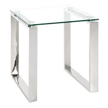 Selma Small Clear Glass Side Table With