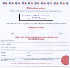 New York Police Fire Retirees Membership Application Form