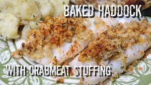 baked haddock with crabmeat stuffing