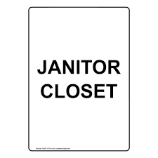 Most relevant best selling latest uploads. Vertical Janitor Closet Sign 10x7 In Plastic For Wayfinding By Compliancesigns Amazon Com Industrial Scientific