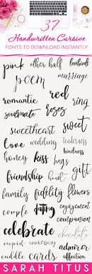37 Handwritten Cursive Fonts To Download Instantly Sarah Titus