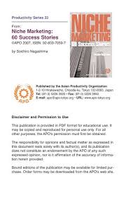 Niche Marketing 60 Success Stories