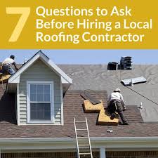 before hiring local roofing contractors