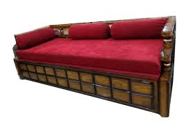 low back 3 seater wooden sofa