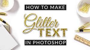 how to make glitter text in photo