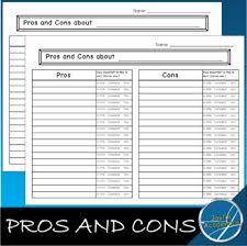 Pro And Con Chart