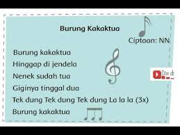 Burung kaka tua fun indonesian folk song mr i gary q the rainbow singers. Lagu Tematik Burung Kakatua Kelas 2 Youtube