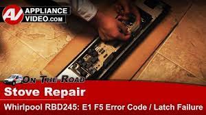 whirlpool oven repair e1 f5 error
