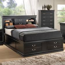 Louis Philippe Storage Bed Queen With