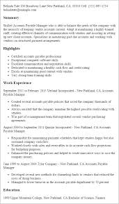 1 Accounts Payable Manager Resume Templates Try Them Now