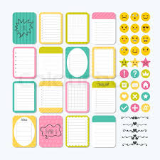 Template For Notebooks Cute Design Stock Vector