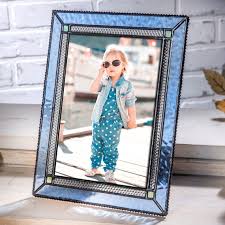 Blue Picture Frame 5x7 4x6 Tabletop