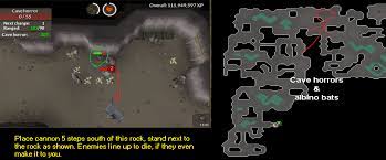 10 biggest mistakes noobs make in osrs. Cannoning Cave Horrors Try This Spot Dunno If It S Optimal But It Works Pretty Well For Me 2007scape