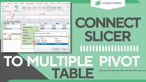 a slicer to multiple pivot tables in excel