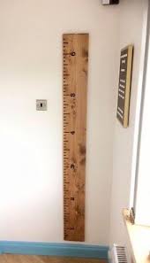 Handmade Wooden Ruler Height Chart Kids Childrens Measure