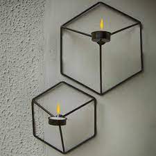 metal 3d nordic style geometric candle