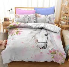 White Horse Head Bedding Set Comforter